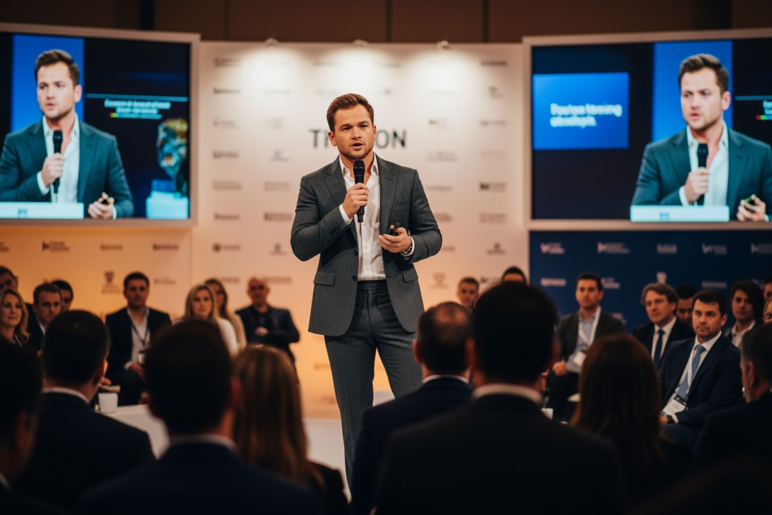 Taron Egerton speaking at industry event about future projects -  taron egerton