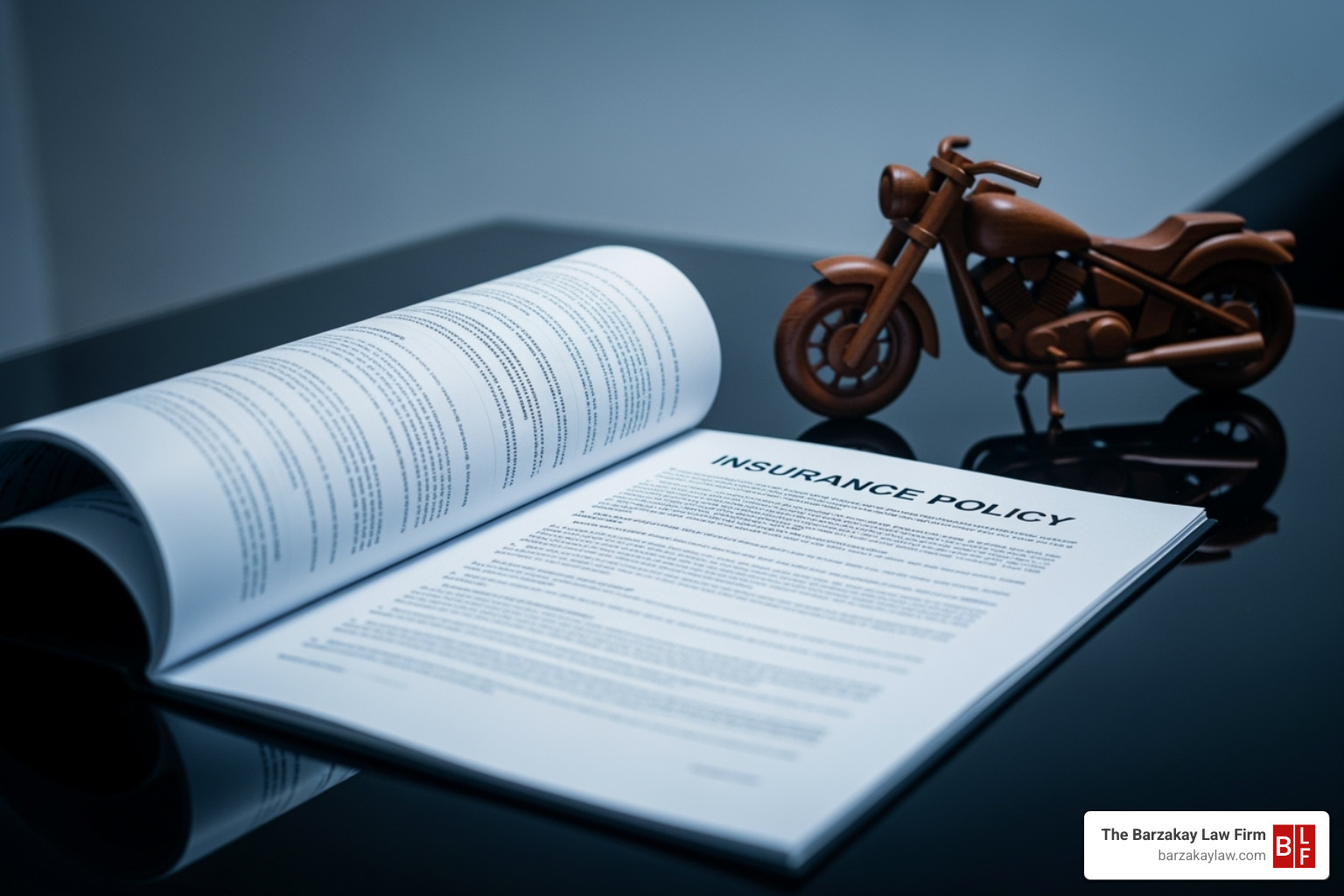 Insurance policy document showing motorcycle coverage details - motorcycle accident lawyer florida