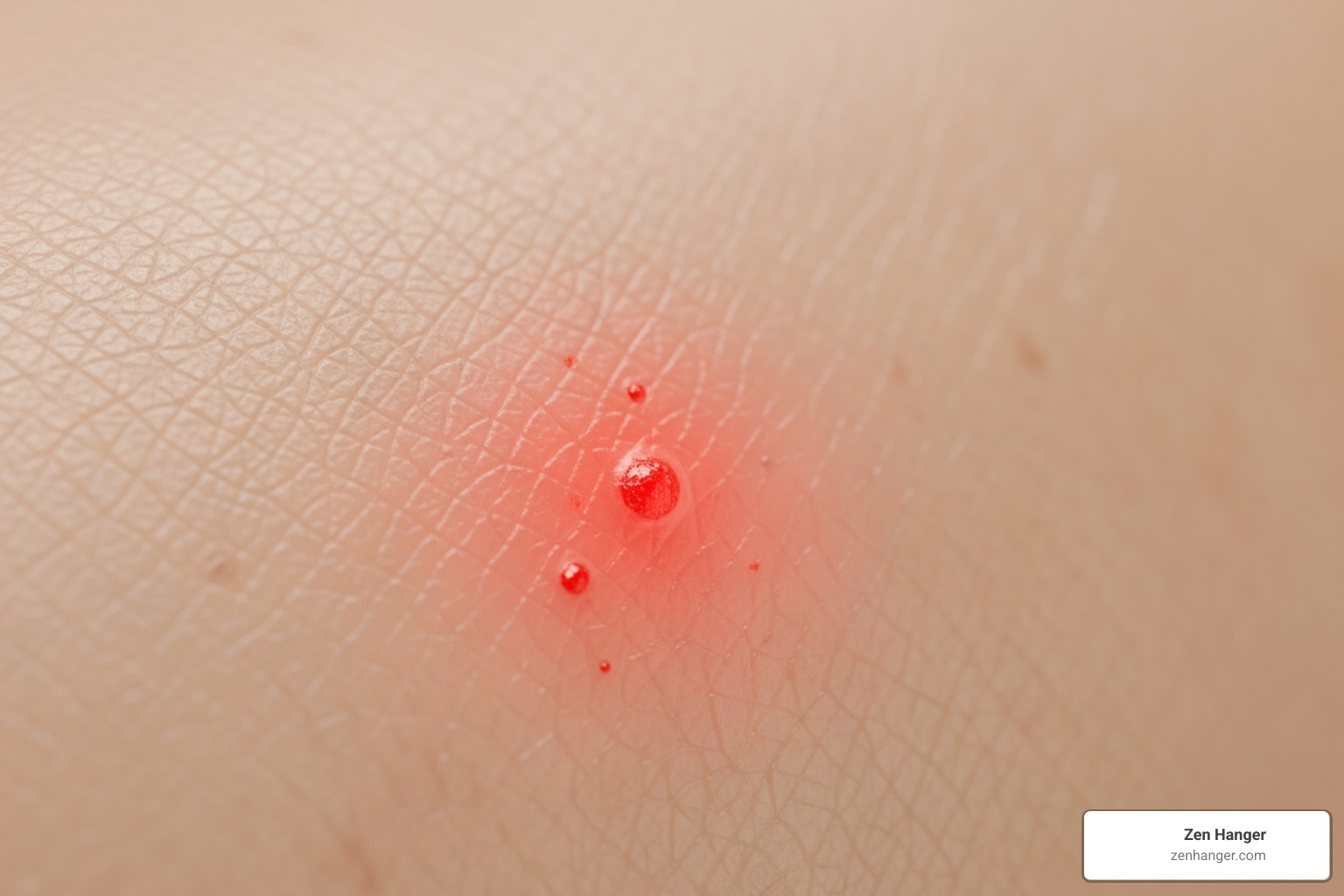 Illustration of petechiae (small red spots) on skin from excessive vacuum pressure - penis pump enlargement photos