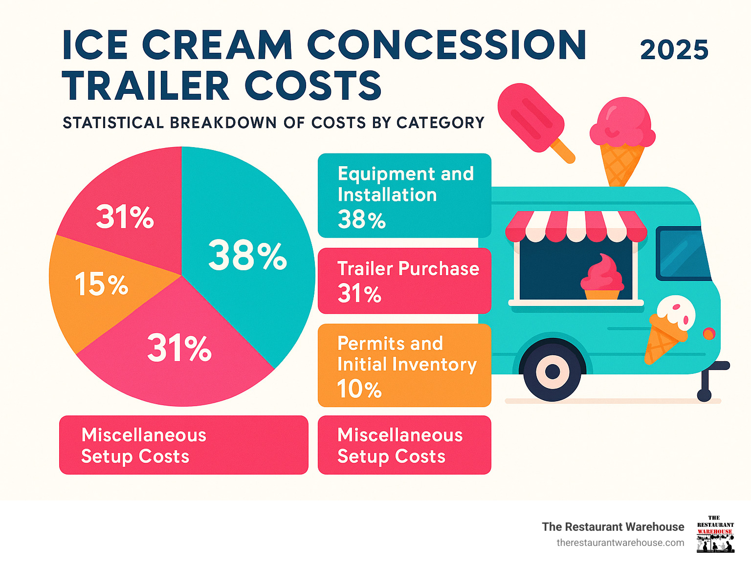 Cost breakdown infographic - ice cream concession trailer
