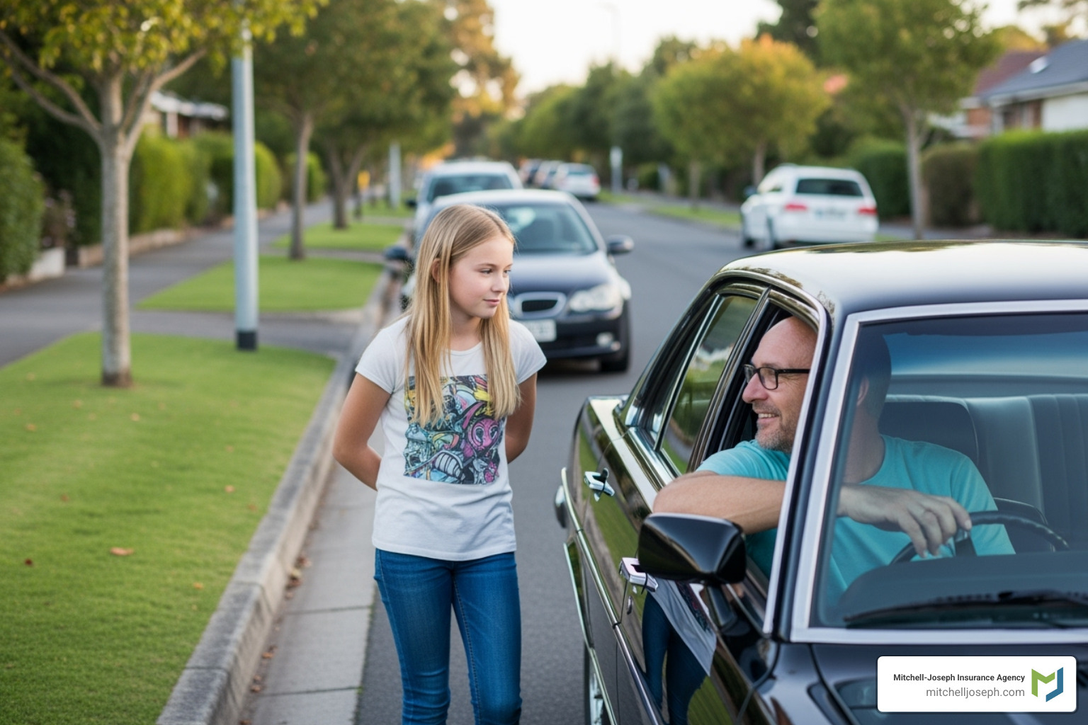 young driver practicing parallel parking with a parent - affordable car insurance