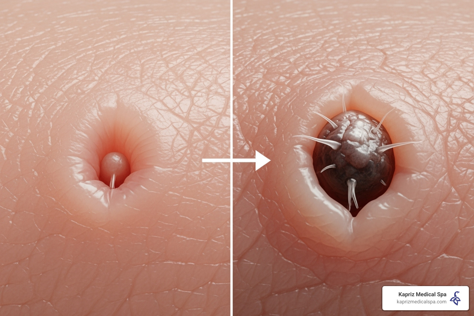 difference between clear pore and clogged pore - chemical peel for pores