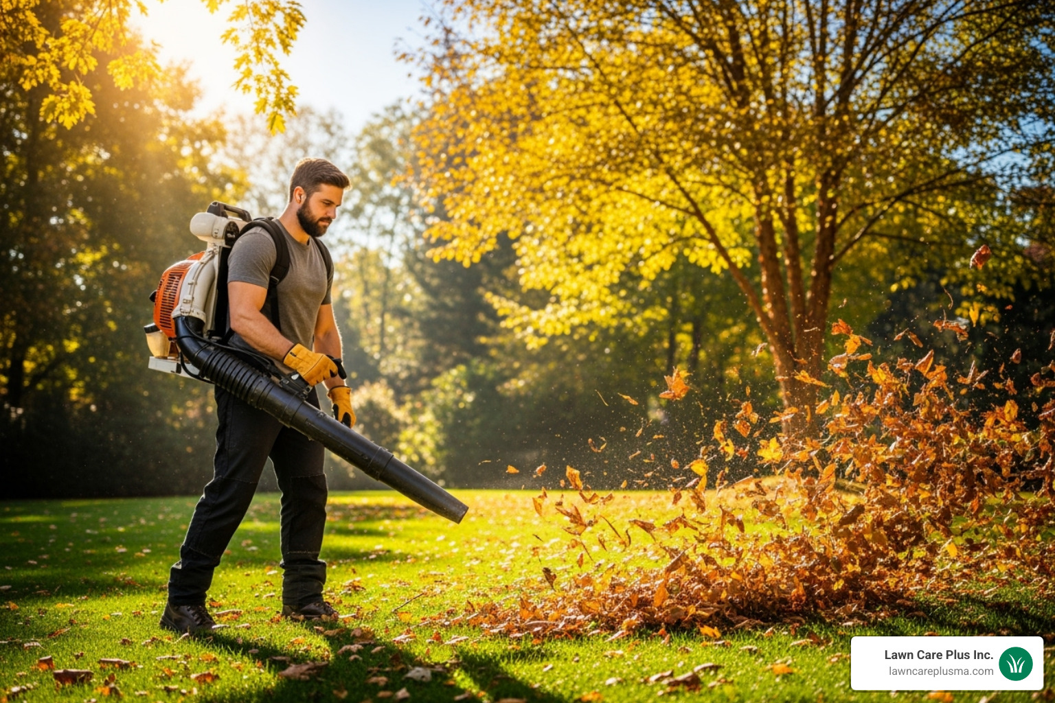 professional leaf blower - fall leaf cleanup prices