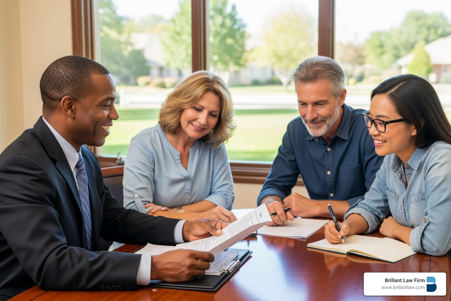 d2c8ca0a79ffea0562f186d5073e9e221721c84d The Ultimate Trust Fund Attorney Roundup—Secure Your Legacy Today Unlock your legacy. A trust fund attorney helps protect assets, avoid probate, and craft custom estate plans. Get expert guidance! Attorney and family reviewing trust documents together at a conference table, representing the ongoing relationship between trust attorney and clients - trust fund attorney