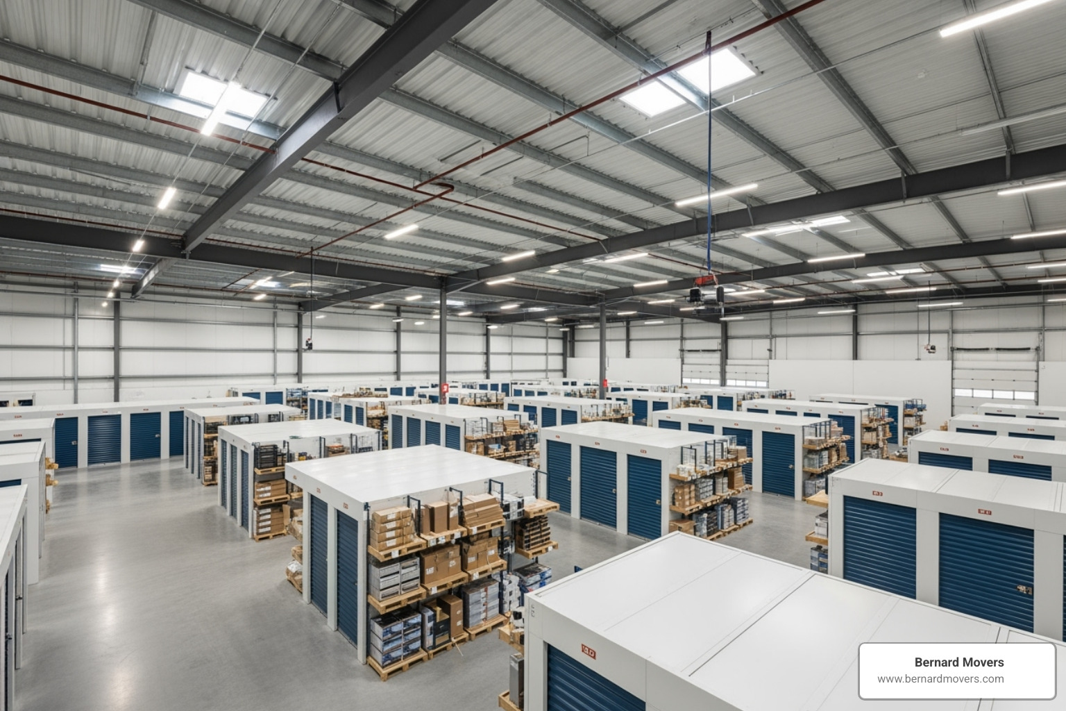 secure climate-controlled commercial storage warehouse - office moving and storage solutions