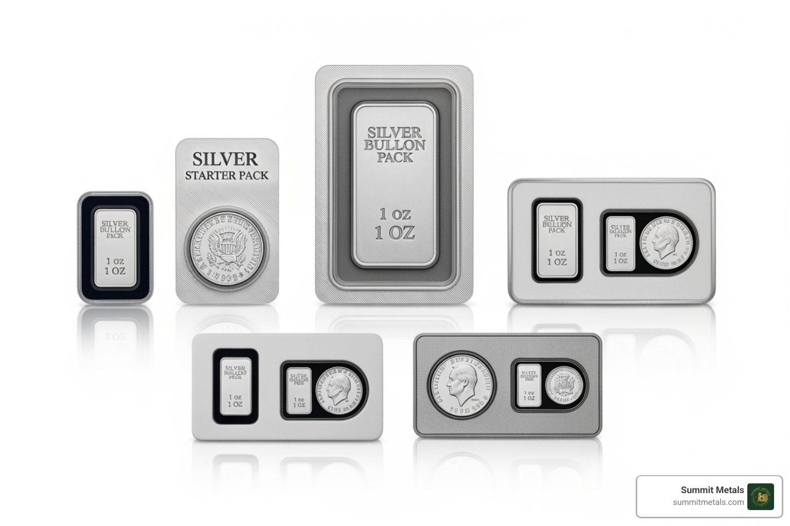 Person comparing different silver products on a computer screen while researching online - silver bullion starter packs