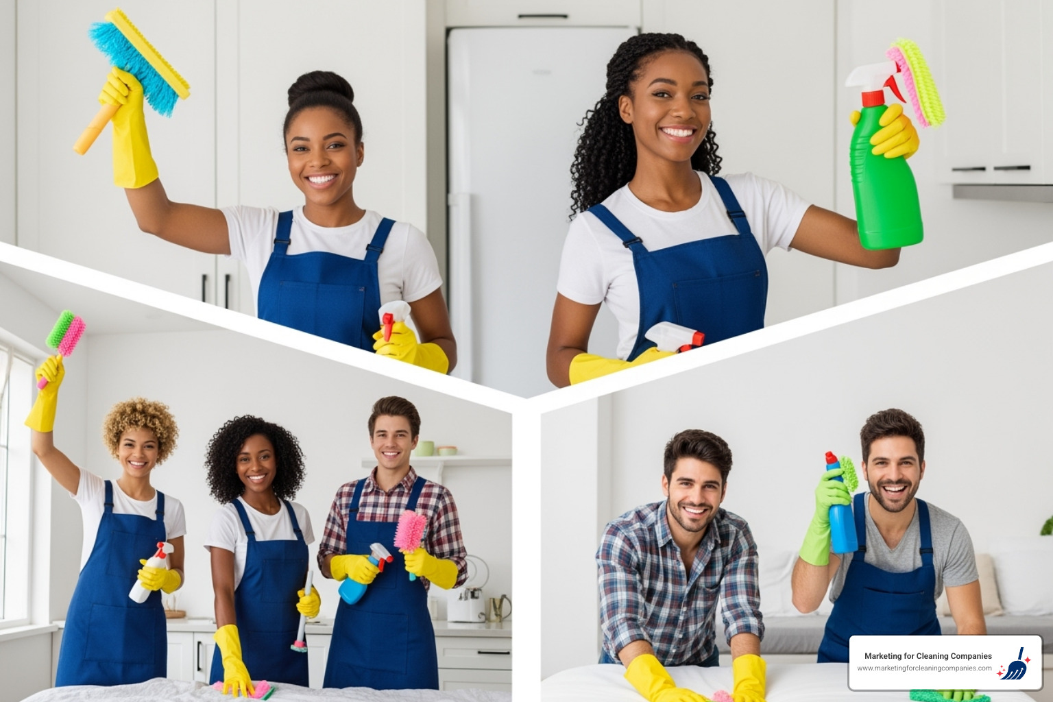 high-converting cleaning business website on laptop and phone - cleaning business marketing strategies