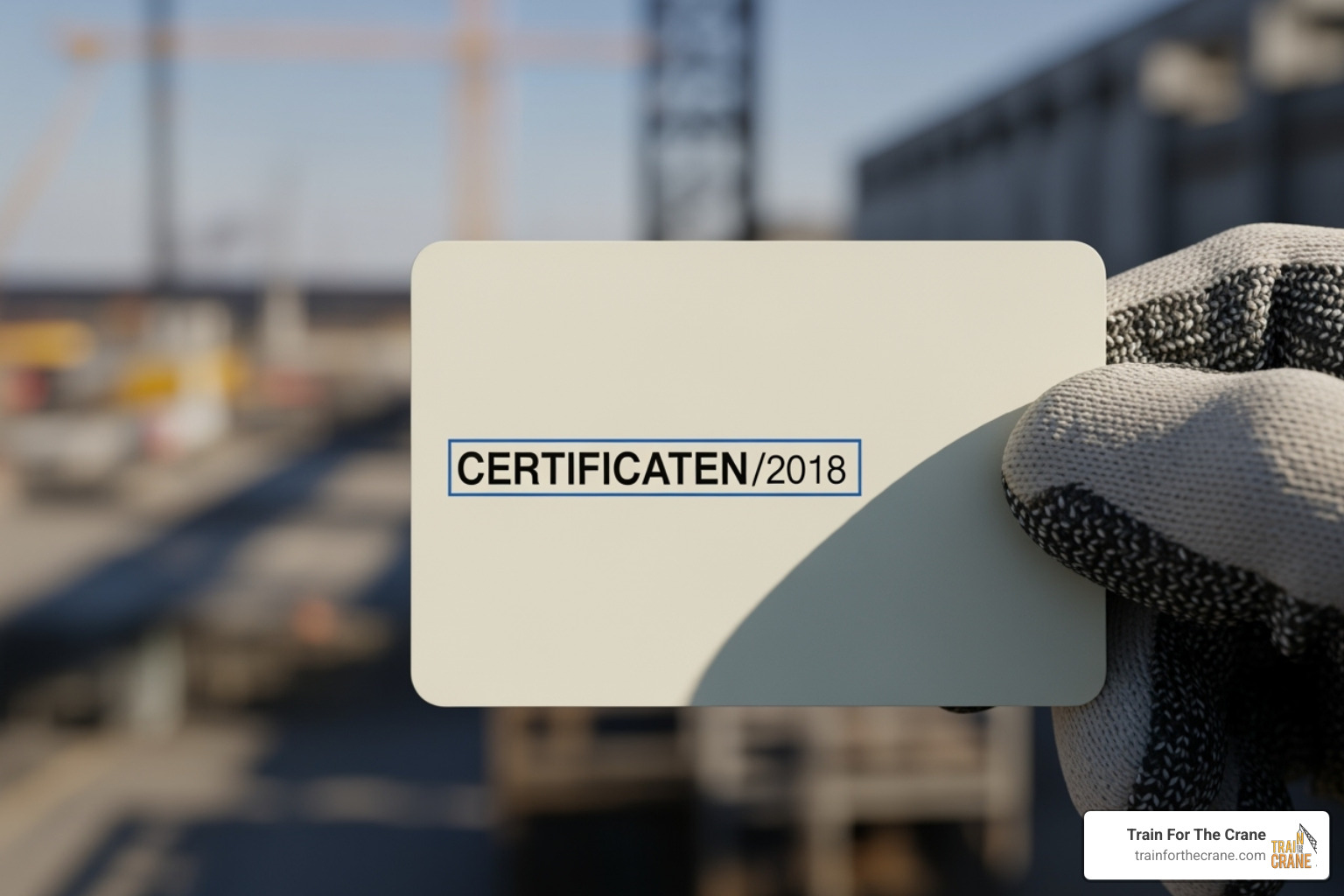 Crane operator certification card with expiry date - Accredited crane training