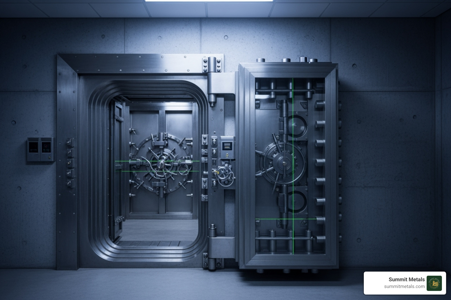 high-security vault door - international gold storage