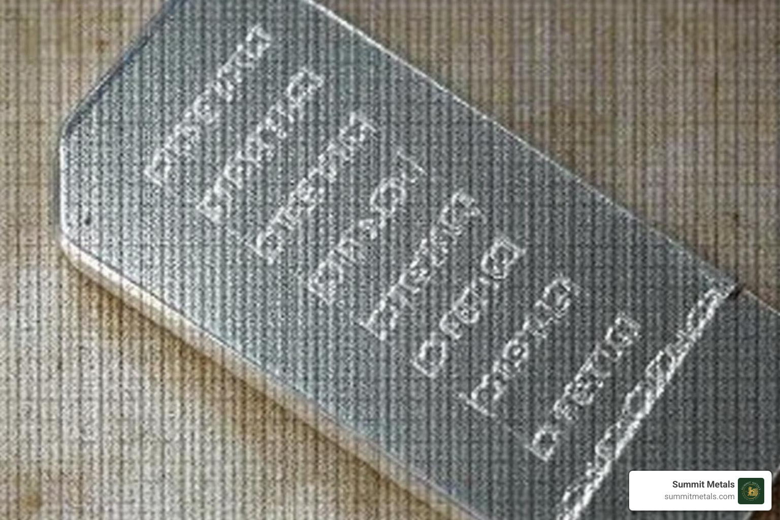 a rustic-looking cast bar next to a shiny, precisely-edged minted bar - 100 oz silver bar