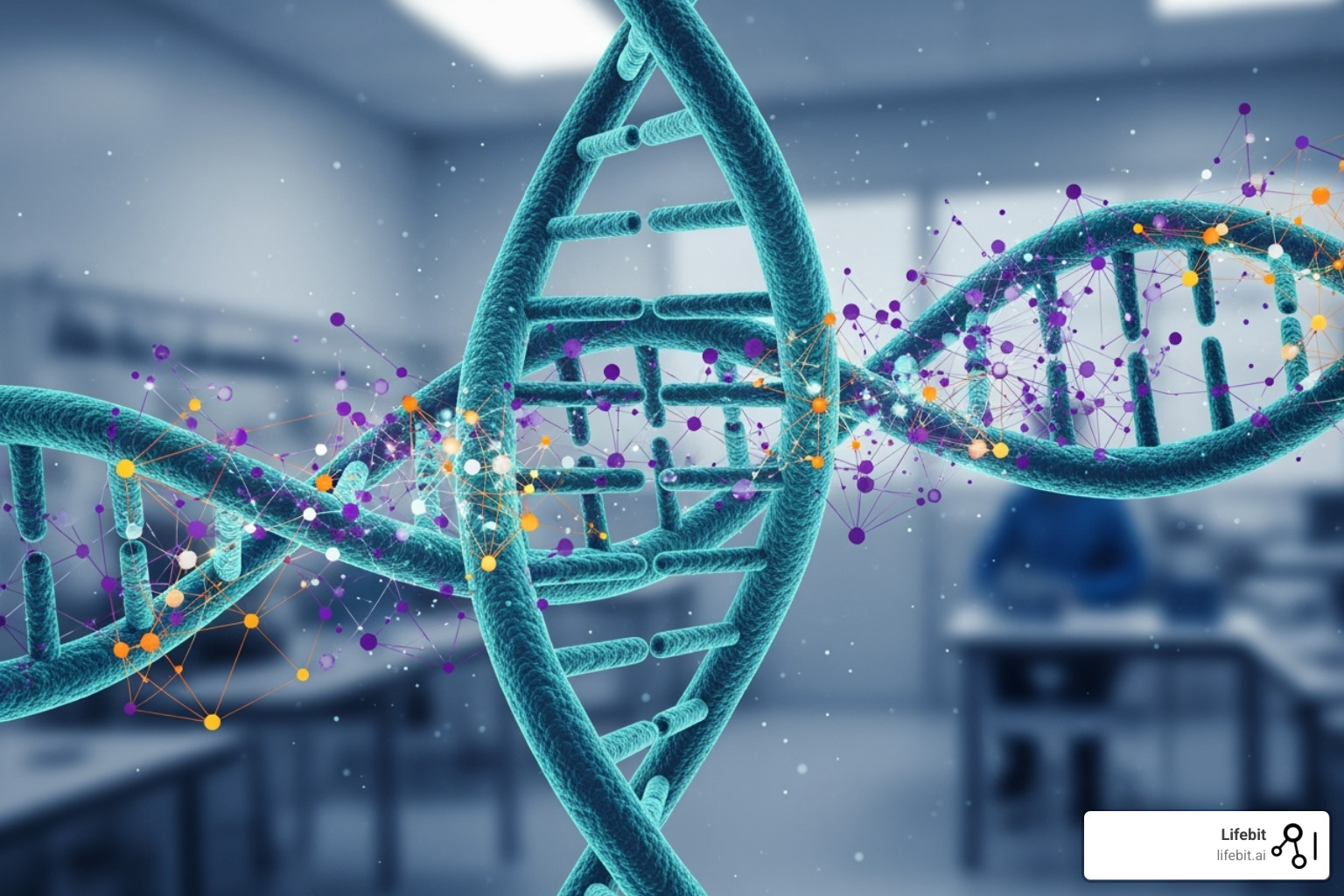 Modern DNA sequencing machine in a clean laboratory environment - genomic