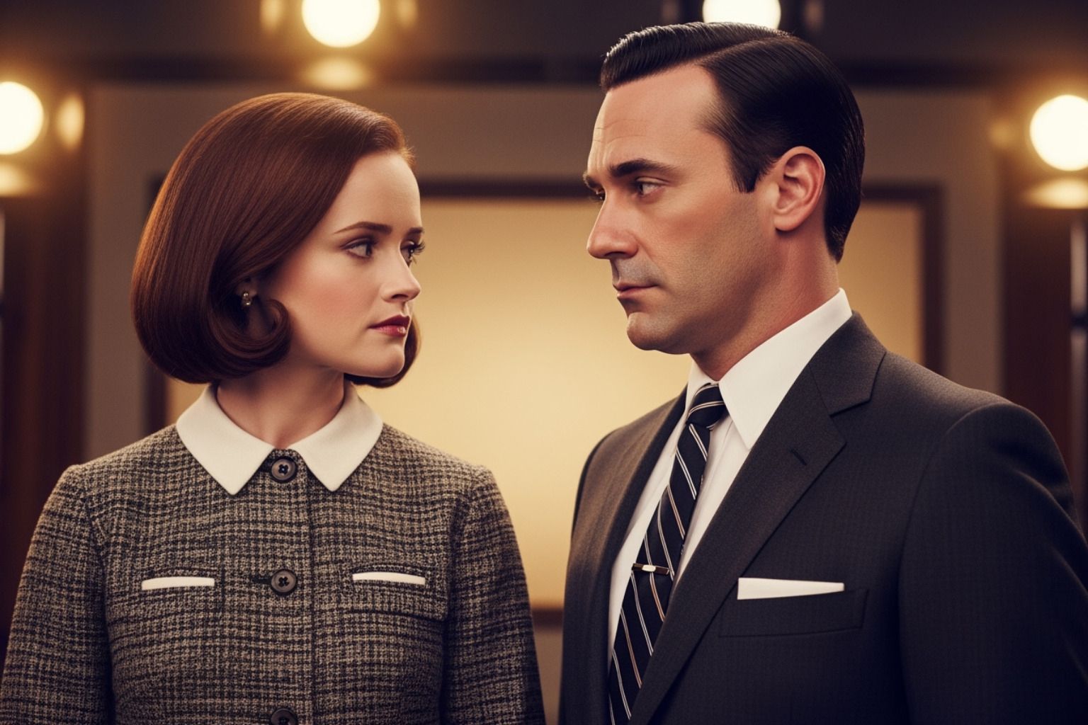 Alexis Bledel and Vincent Kartheiser during their time together on Mad Men, showing their on-screen chemistry that led to real romance - alexis bledel Alexis Bledel and Vincent Kartheiser during their time together on Mad Men, showing their on-screen chemistry that led to real romance - alexis bledel