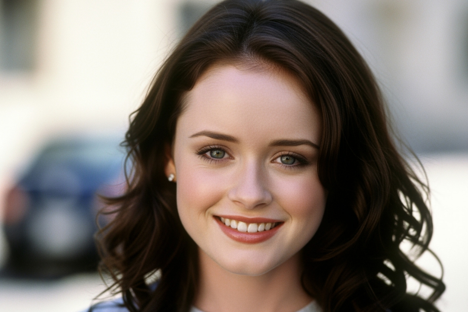 Young Alexis Bledel in an early career photo showing her natural beauty and warm smile - alexis bledel Young Alexis Bledel in an early career photo showing her natural beauty and warm smile - alexis bledel