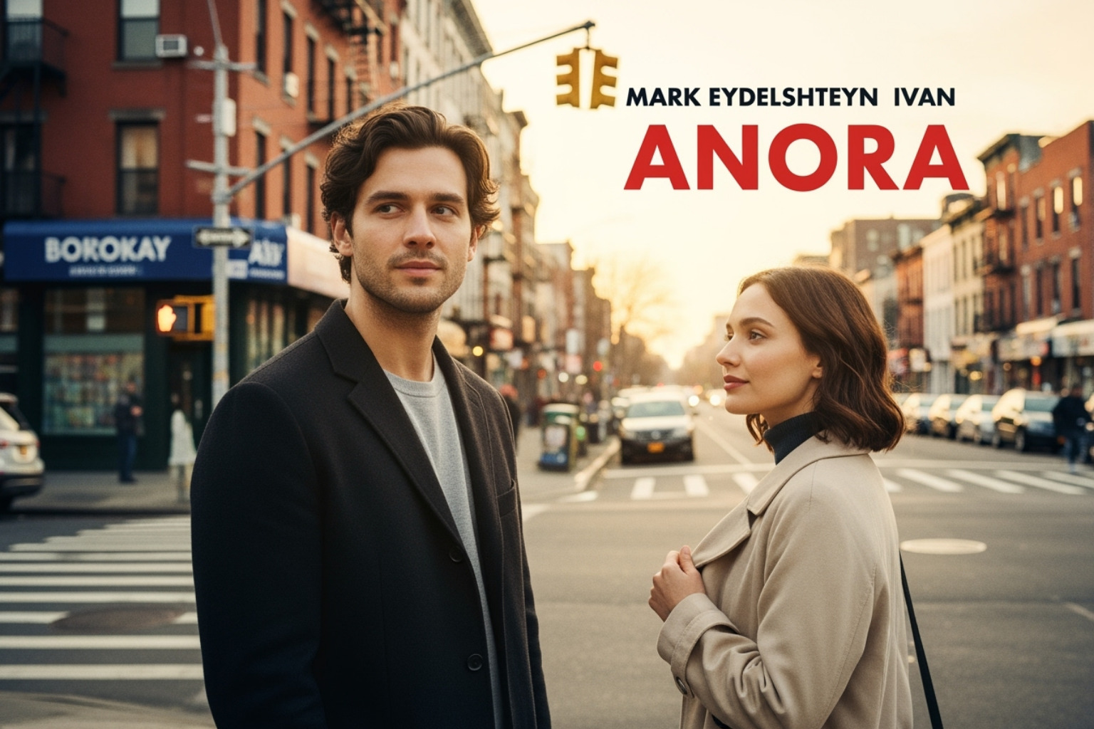 Anora movie poster featuring Mark Eydelshteyn - mark eydelshteyn