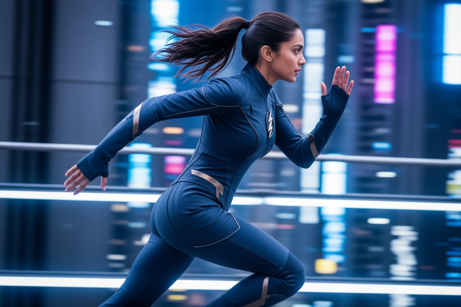 Ritu Arya as Flash in the TV series Humans, showcasing her sci-fi acting prowess - ritu arya