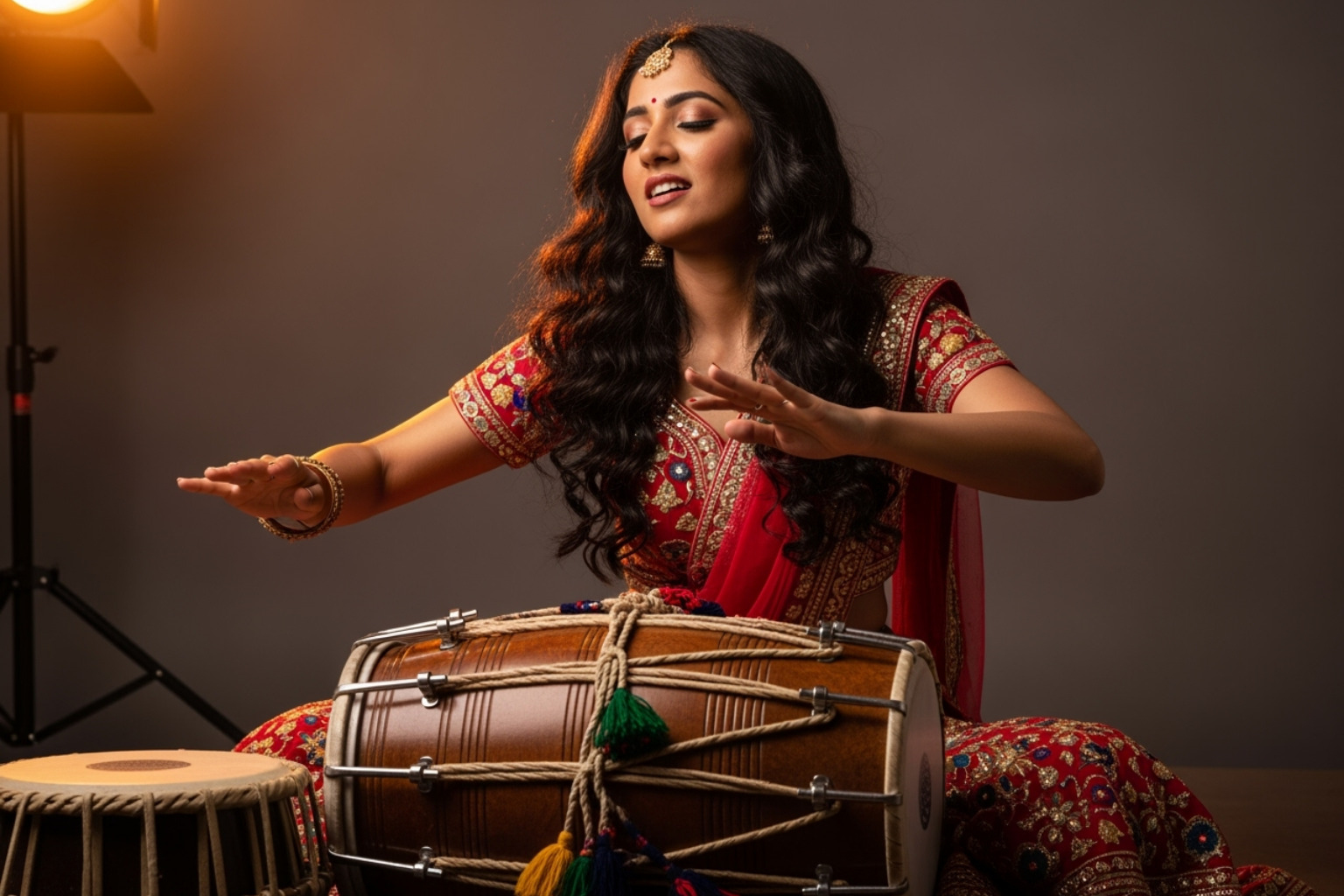 Ritu Arya playing the drums - ritu arya