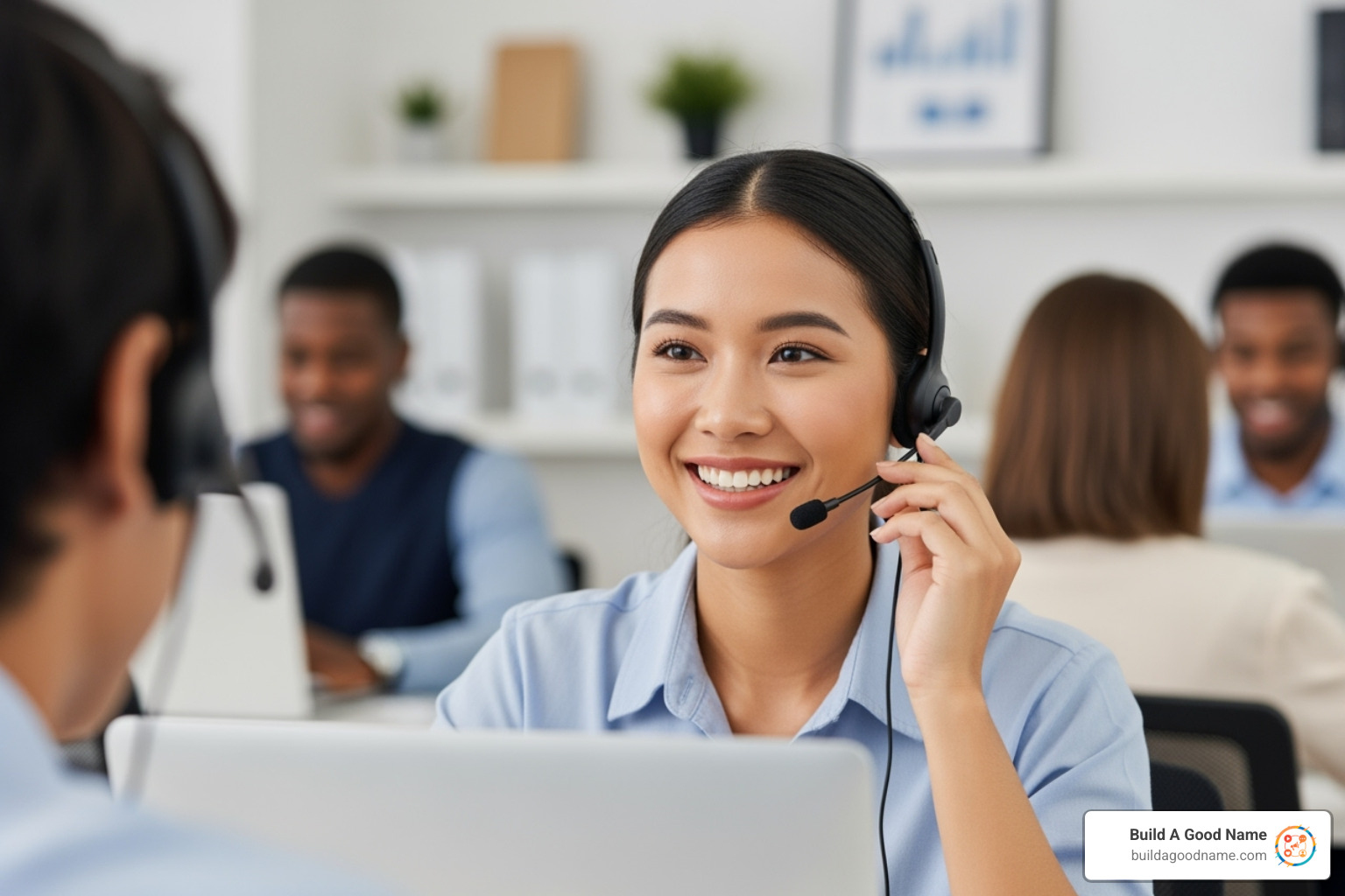 empathetic customer service agent helping a customer - build customer trust