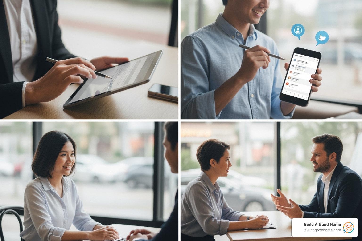 Different feedback collection methods including surveys on tablets, social media interactions, and customer interviews - collect customer feedback