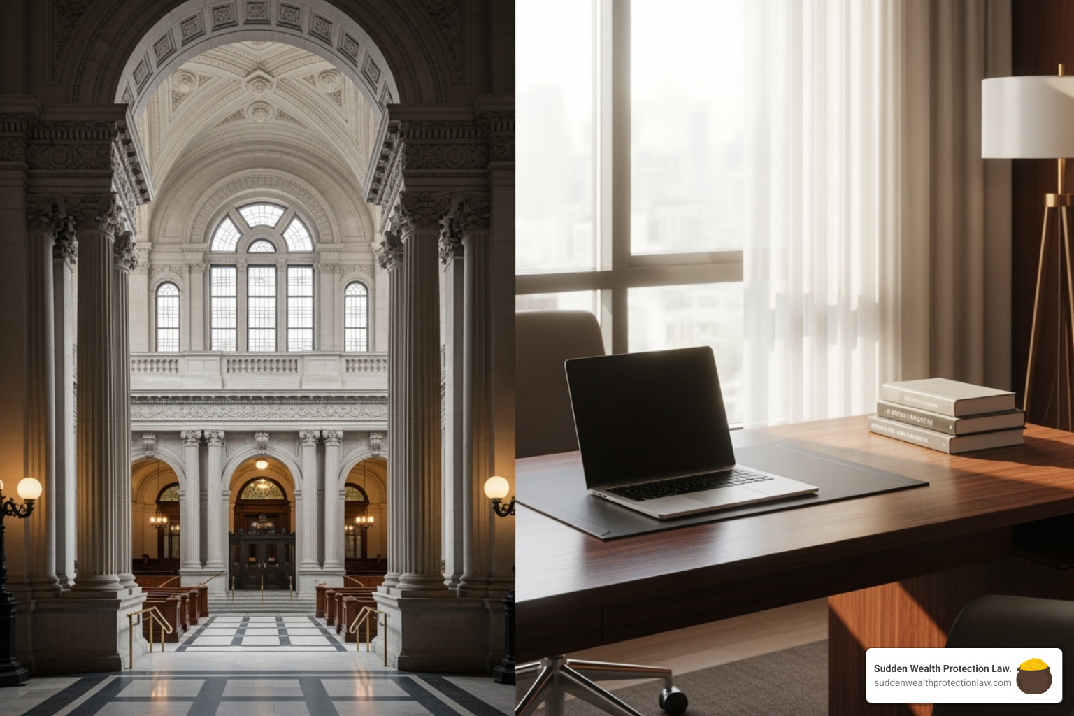 courthouse vs quiet office - family trust administration