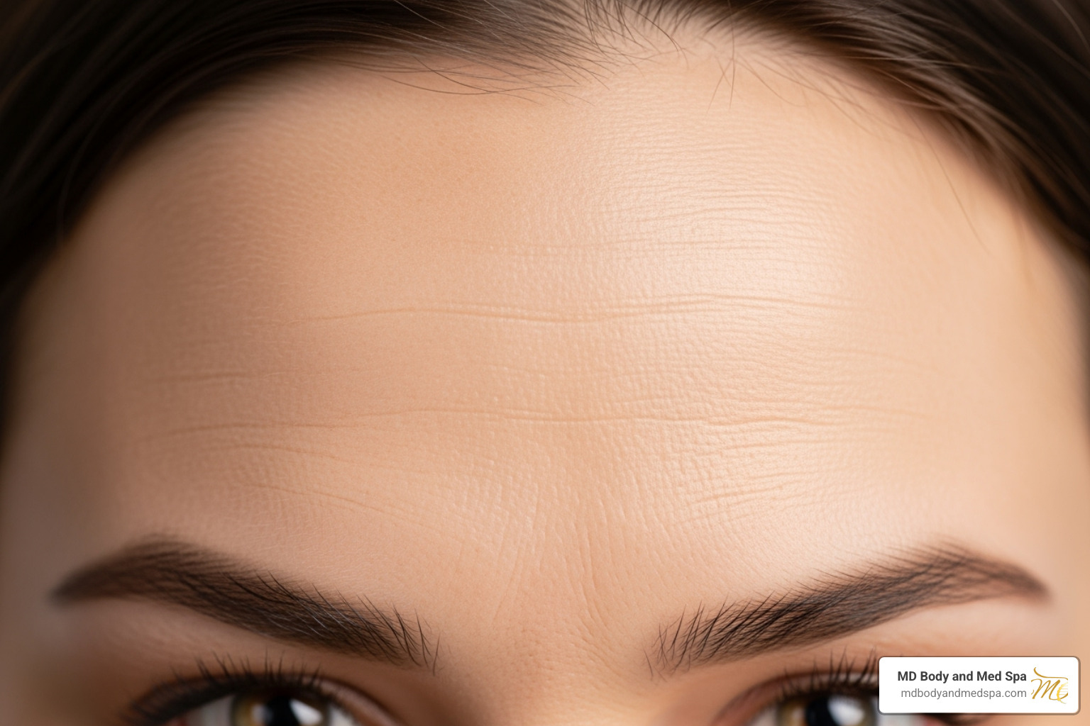 woman's smooth forehead showing effects of Botox - how long does botox last