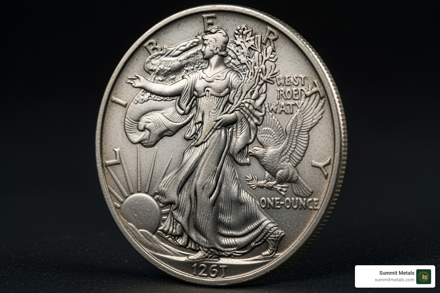 Variety of Walking Liberty silver rounds from different private mints - walking liberty one ounce silver