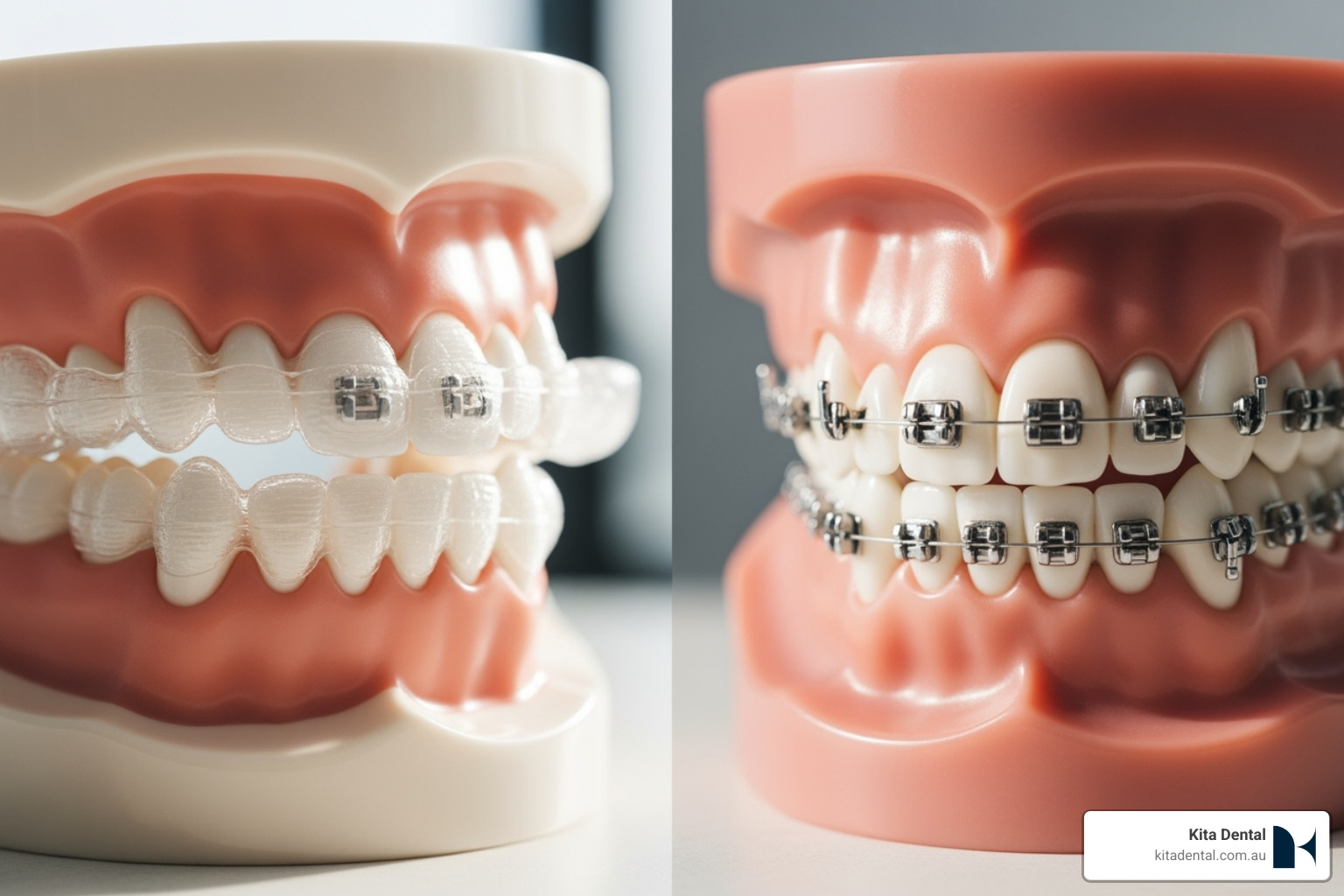 comparison of Invisalign aligners and modern braces - mascot dental care comparison of Invisalign aligners and modern braces - mascot dental care