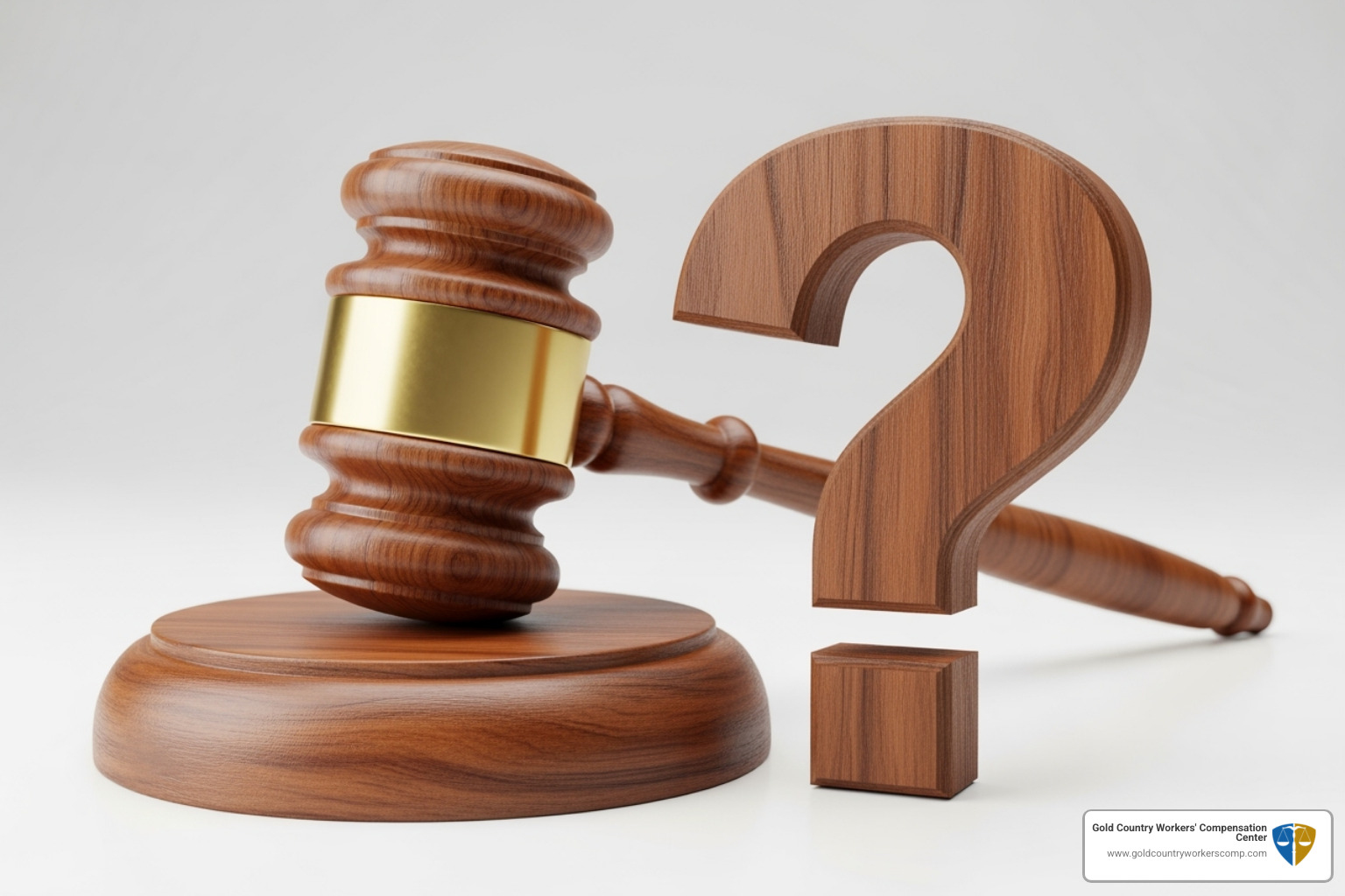 question mark symbol next to gavel - social security disability attorney california
