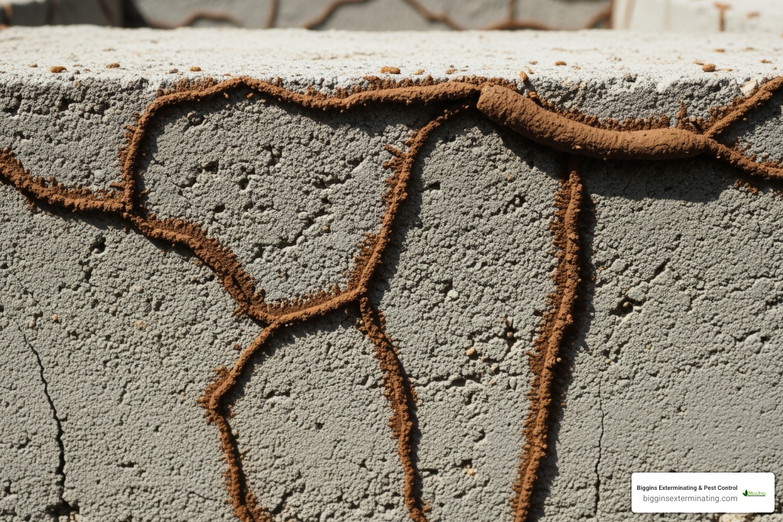 termite mud tubes on foundation - signs of termites