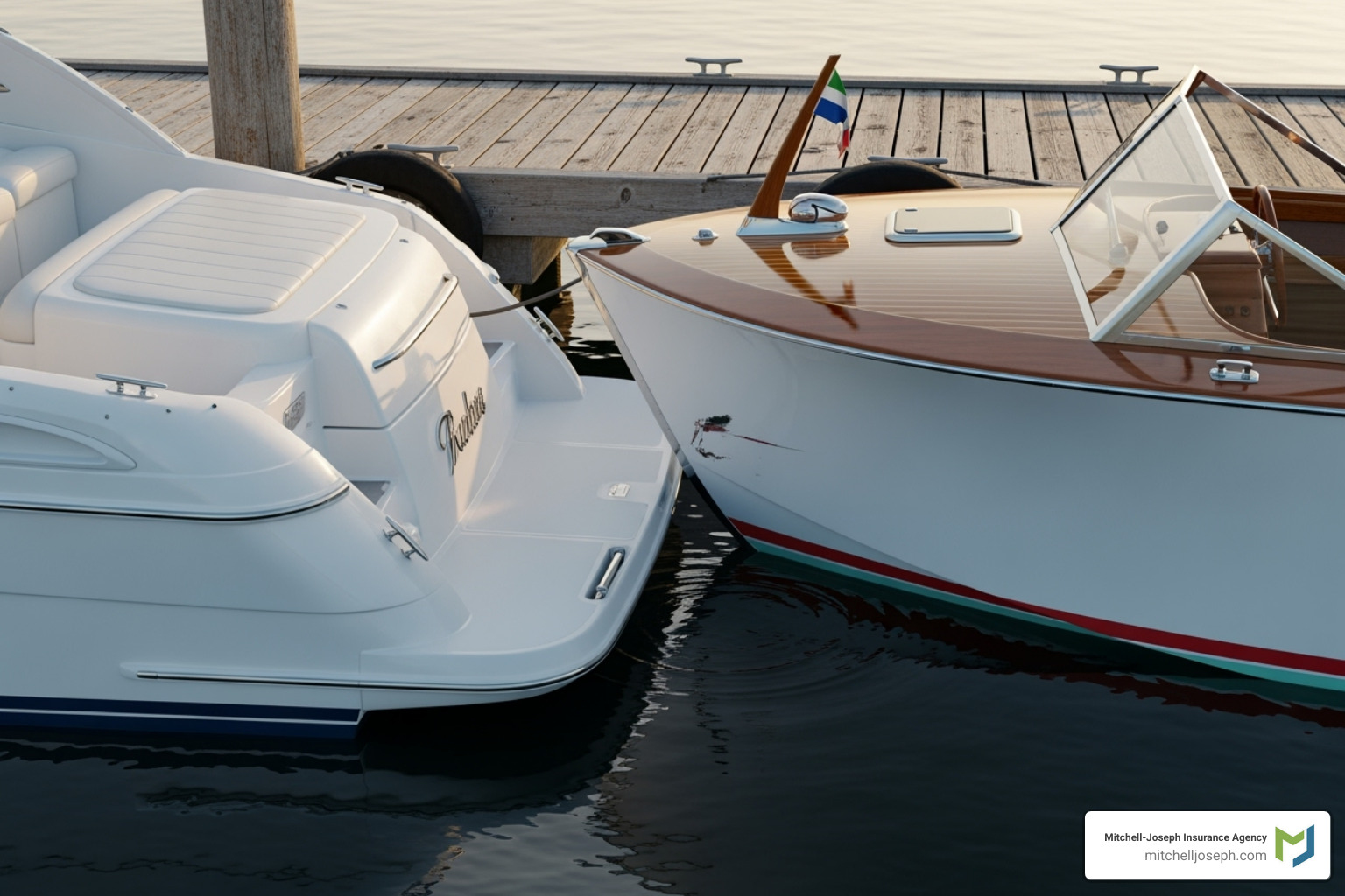 Minor boating accident with two boats bumping at a dock - is boat insurance required in ny