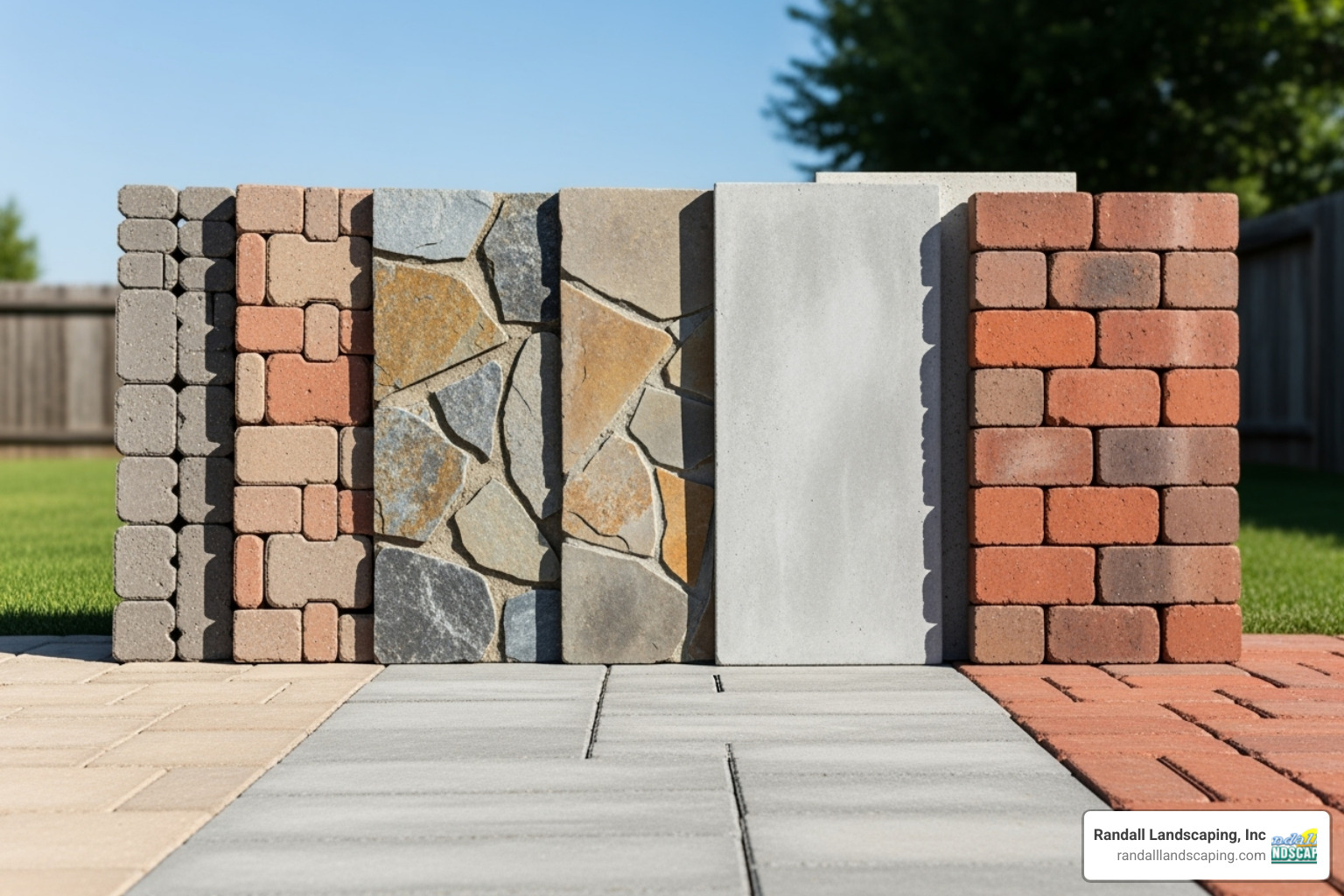 different patio materials display - Patio design Windham NH