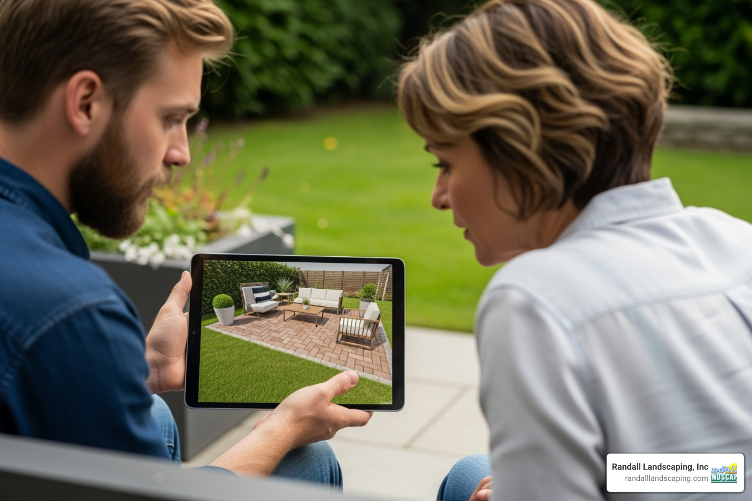 landscape designer with 3D renderings - Patio design Windham NH