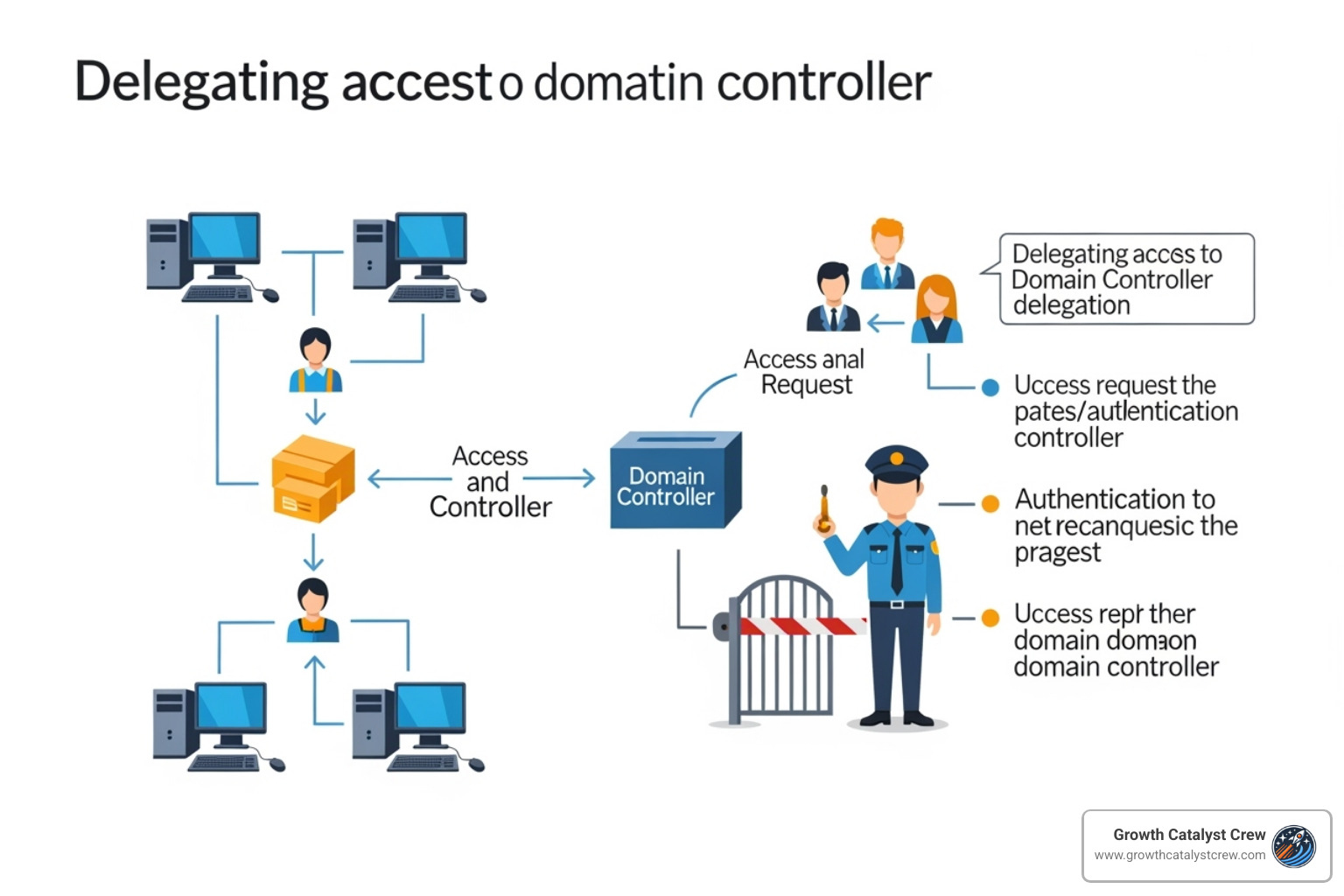 PowerShell script output showing detailed Access Control Lists for an Organizational Unit - delegate access to domain controller