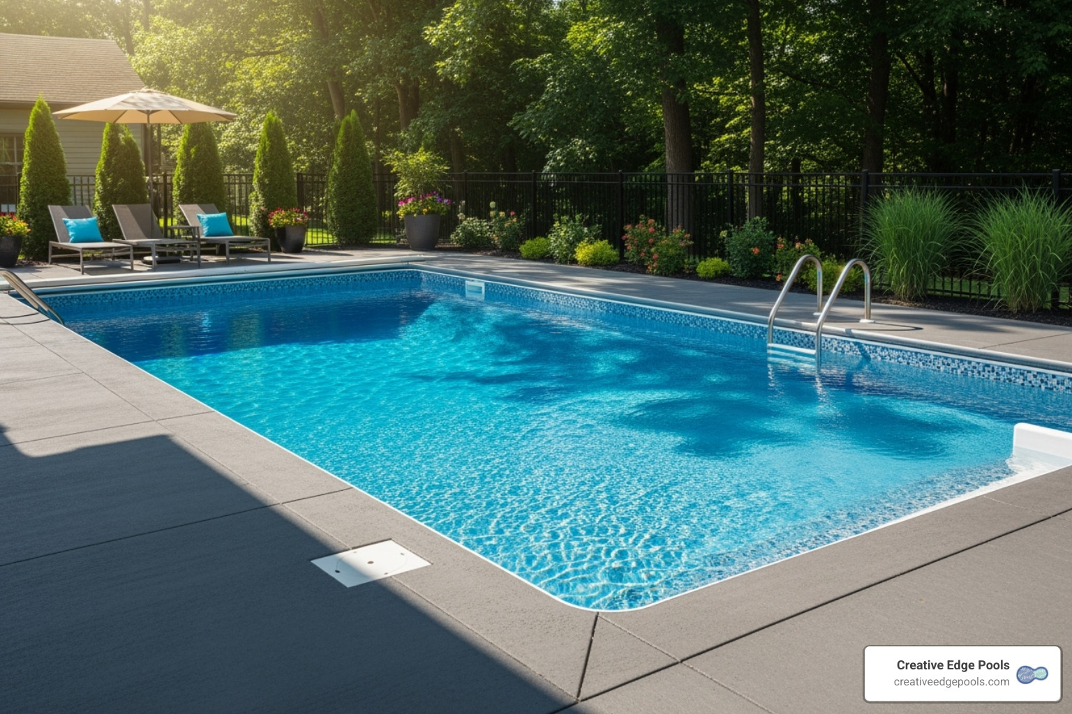 pool maintenance equipment like a vacuum, test kit, and chemicals - inground vinyl pool prices installed