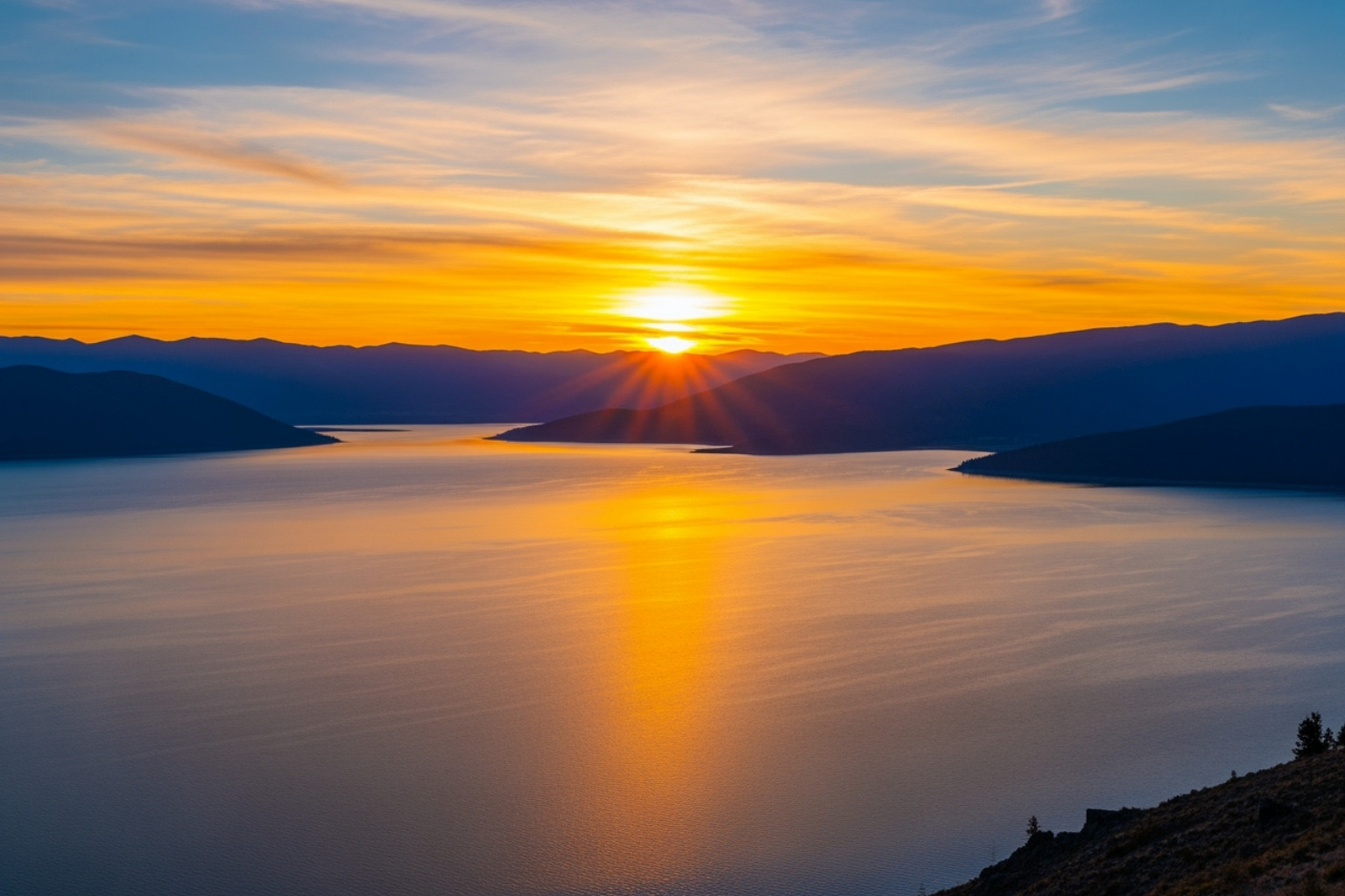 Lake Piru at sunset - naya rivera