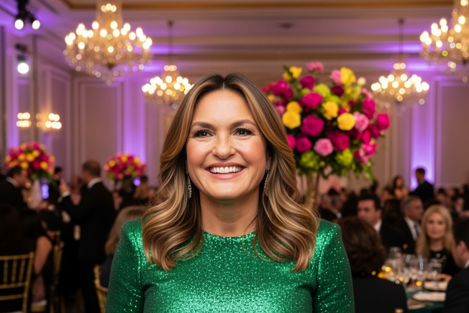mariska hargitay smiling at a joyful heart foundation event - mariska hargitay 