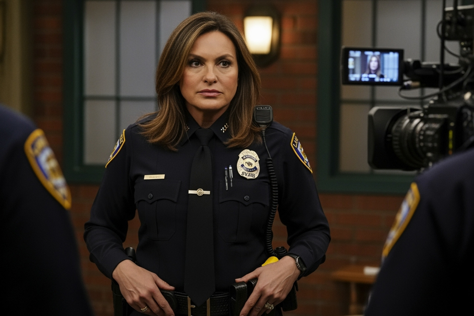 mariska hargitay as olivia benson on the set of law and order svu - mariska hargitay 