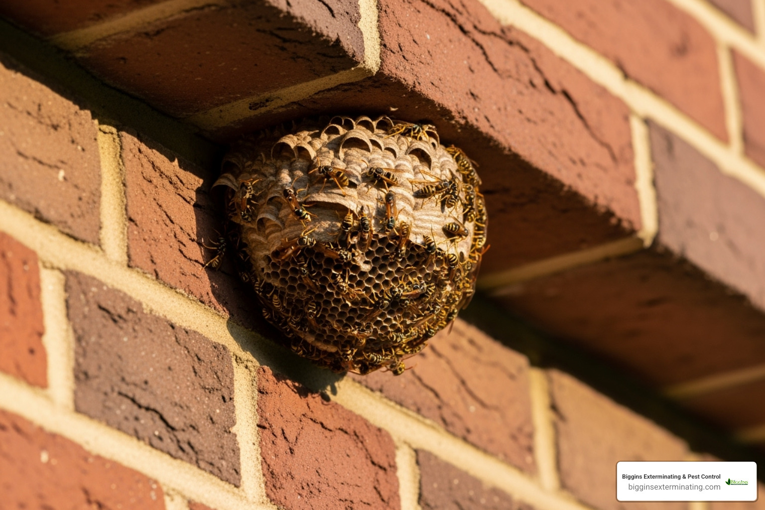 Wasp nest on the side of a house - Pest Treatment Anodver MA Wasp nest on the side of a house - Pest Treatment Anodver MA
