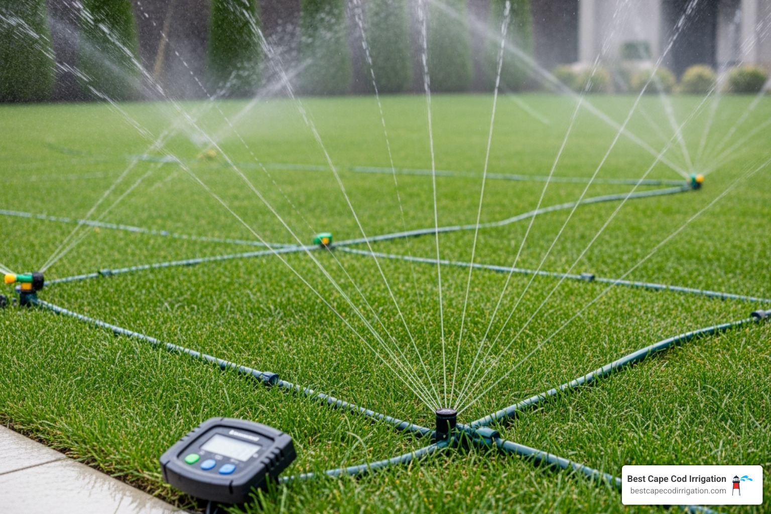 Smartphone screen showing a sprinkler control app - lawn sprinkler solutions