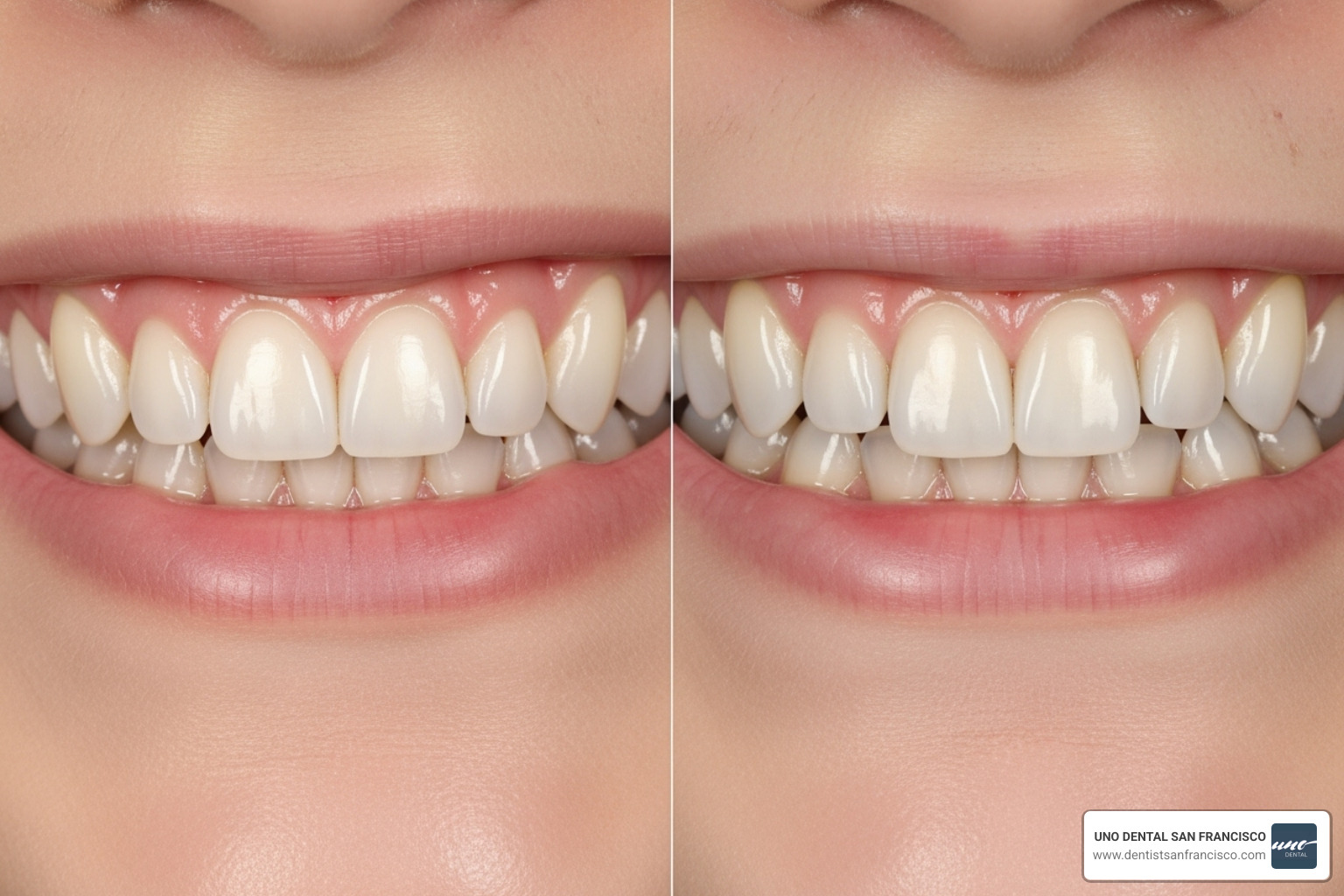 expertly placed veneers compared to poorly placed veneers - porcelain veneers expert