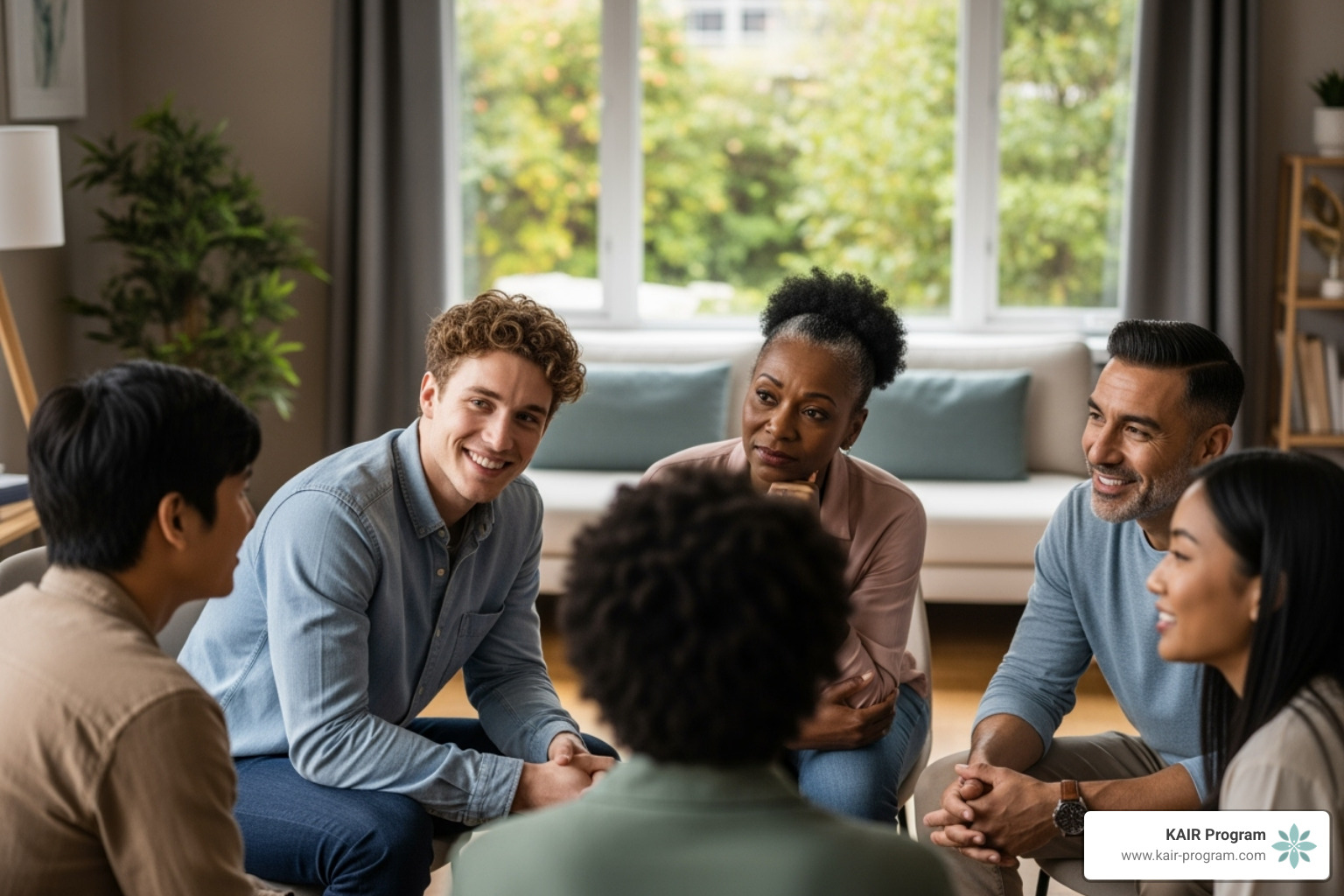 diverse group of people in a supportive therapy setting - Intensive mental health therapy