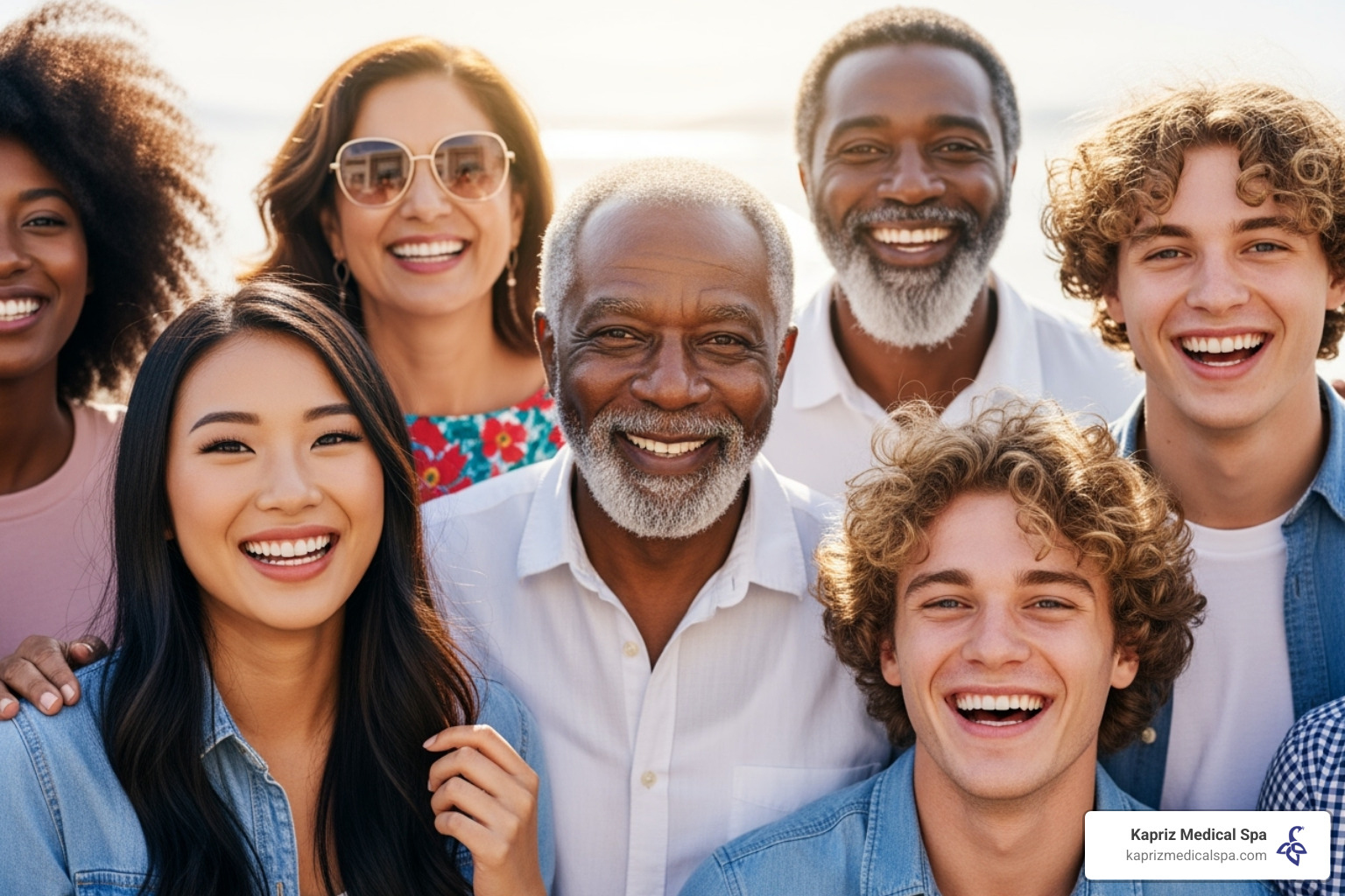Diverse group of people with different skin types and ages, all with healthy, radiant skin, representing the universal appeal and effectiveness of professional skin rejuvenation treatments - refresh skin treatment Diverse group of people with different skin types and ages, all with healthy, radiant skin, representing the universal appeal and effectiveness of professional skin rejuvenation treatments - refresh skin treatment