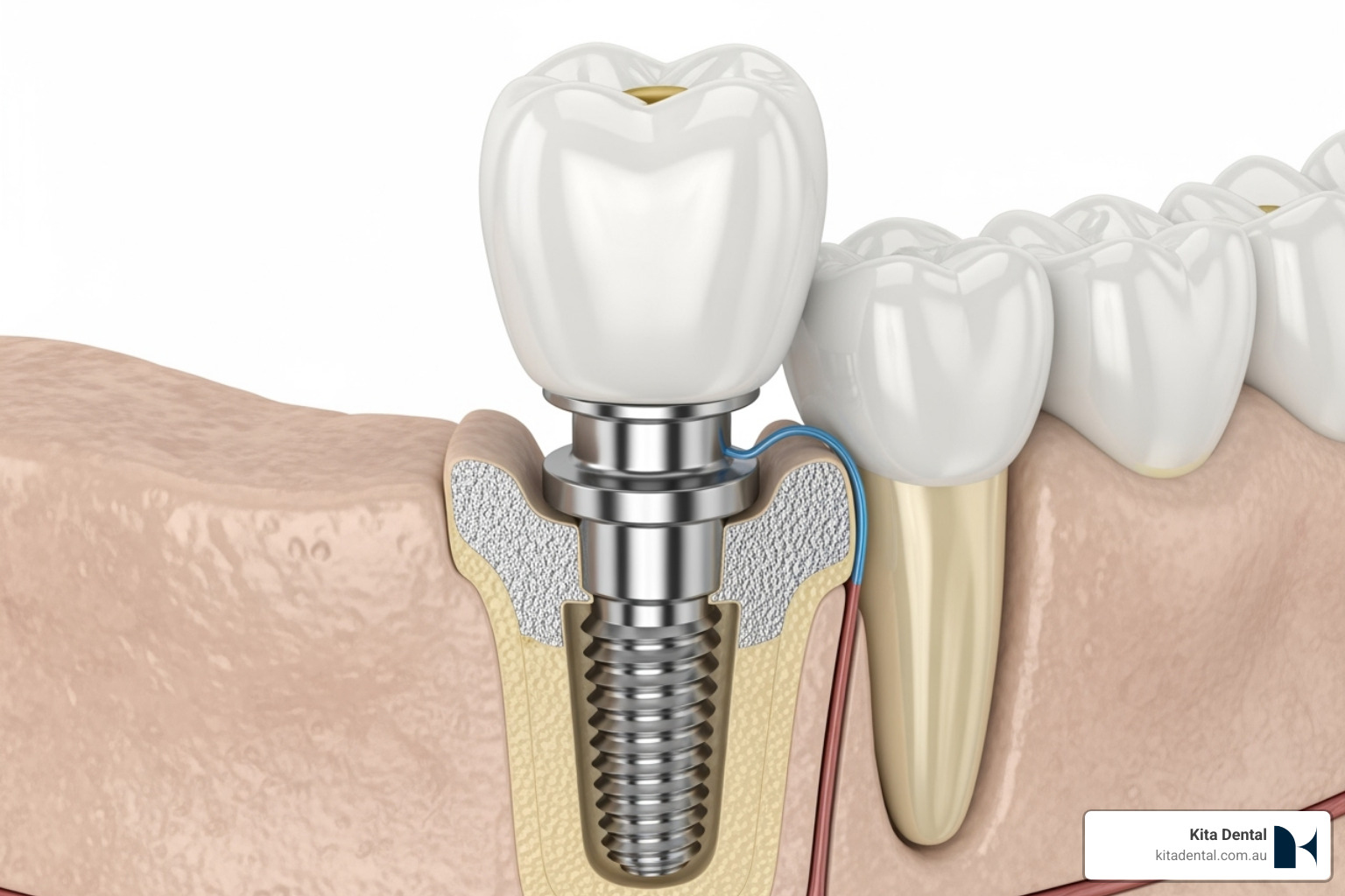 dental implant structure showing crown, abutment and titanium root - cosmetic dentist sydney nsw dental implant structure showing crown, abutment and titanium root - cosmetic dentist sydney nsw