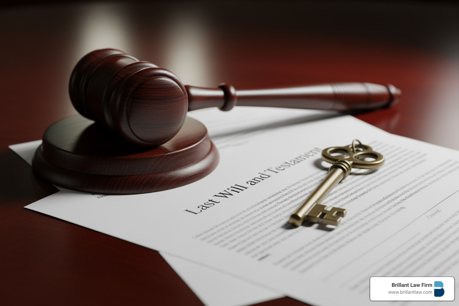 gavel and key on trust document symbolizing legal authority and secure asset transfer - trust administration lawyers