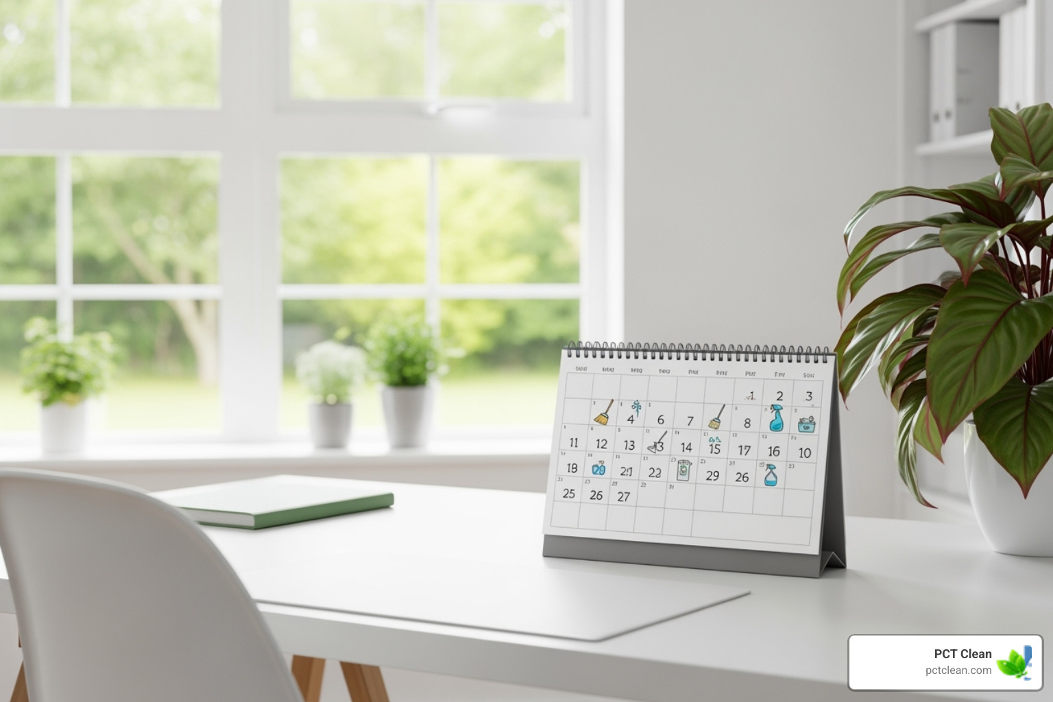 calendar with cleaning schedules - best maid services near me