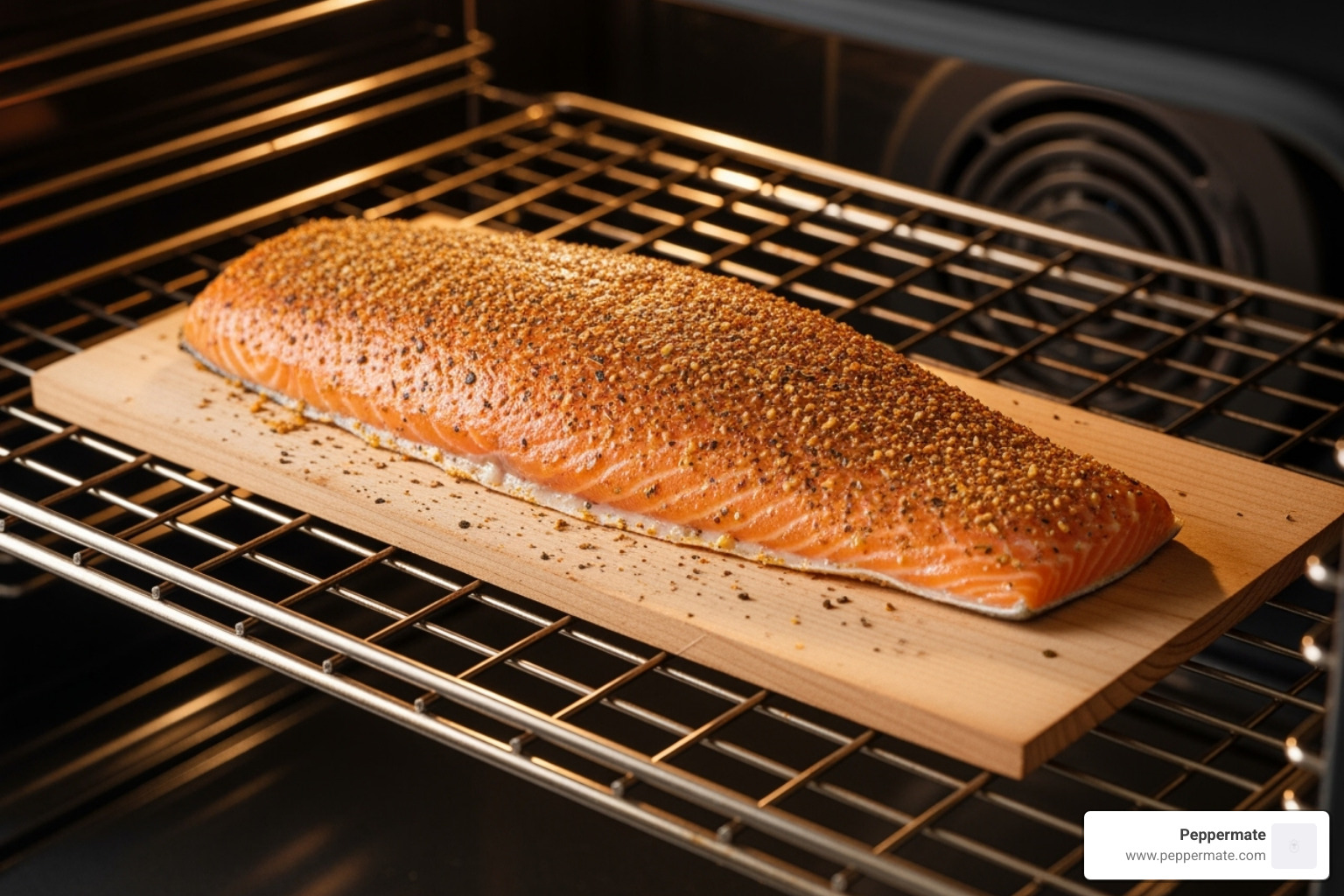 seasoned salmon fillet on cedar plank - gourmet seasoning blends