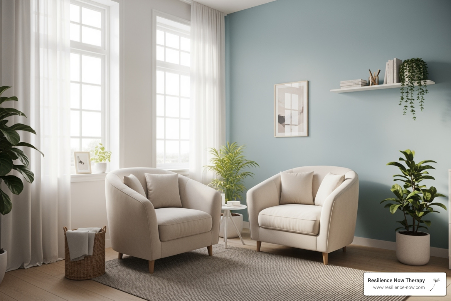 Comfortable therapy room setup with soft lighting and supportive seating - calgary trauma specialist