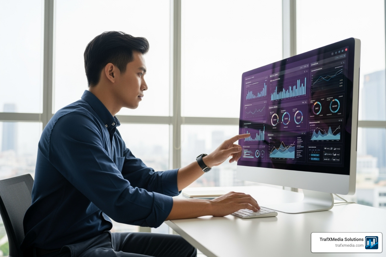 marketing analyst reviewing AI insights - San Francisco content marketing