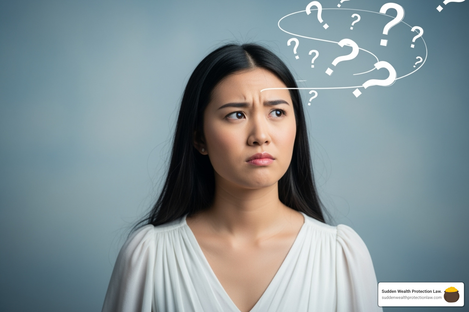 person looking thoughtful with question marks around their head - discretionary trusts for dummies