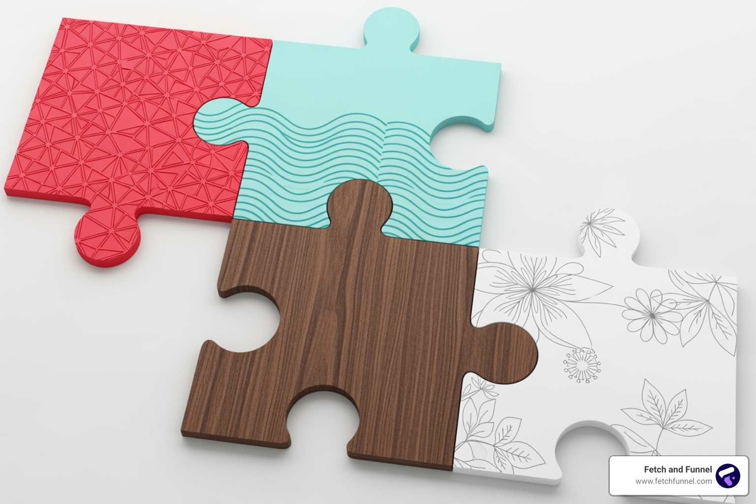 Puzzle pieces labeled "Content," "Timing," "Channel," and "Personalization" - define lead nurturing