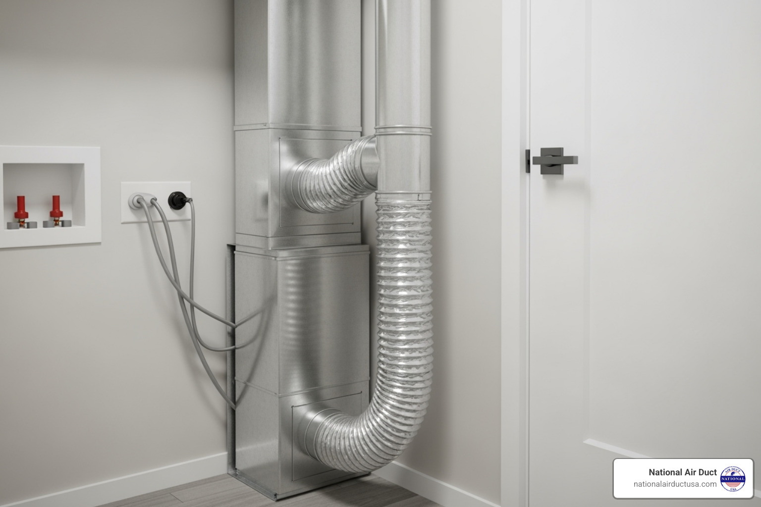 Clean, properly installed metal dryer vent - Clogged dryer vent